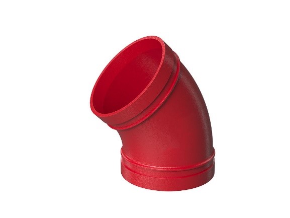 Curva 45º Linha Acoplin Grooved UL/FM
